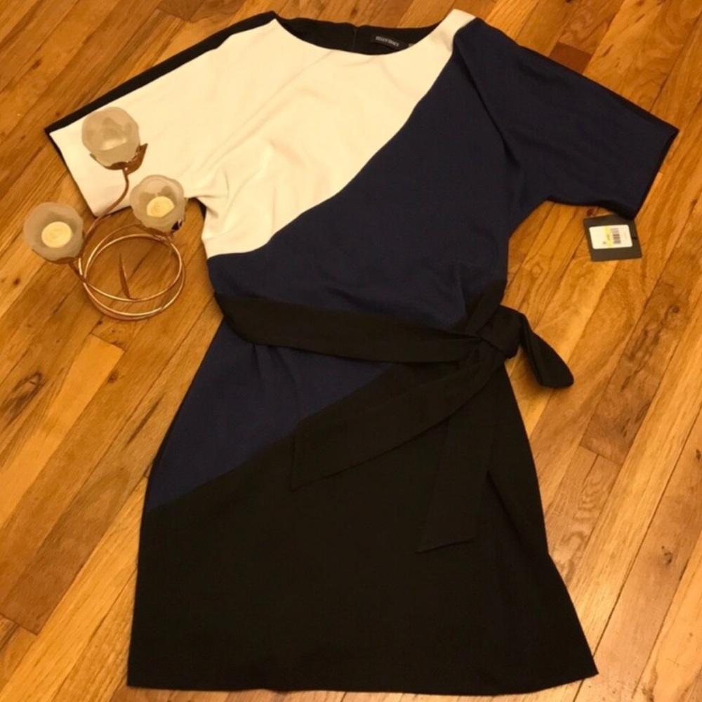 Tri color block career dress 20W